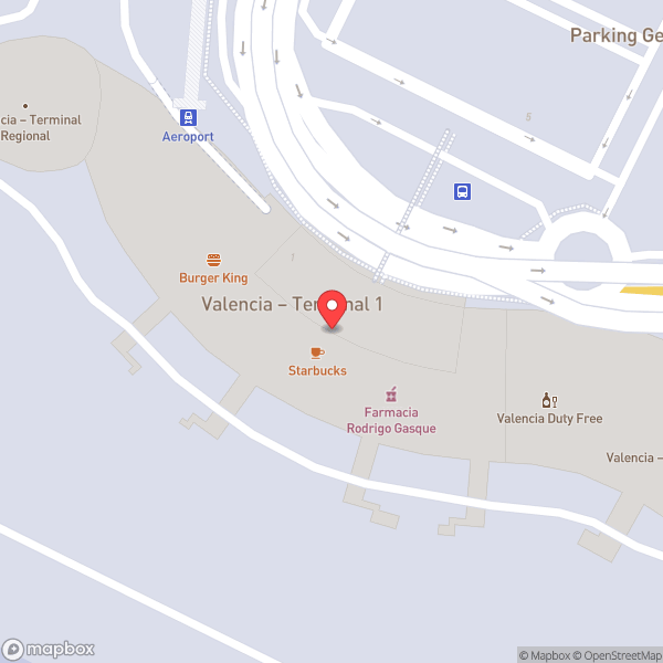 Map of Valencia Airport (VLC) (Aeroport de València)