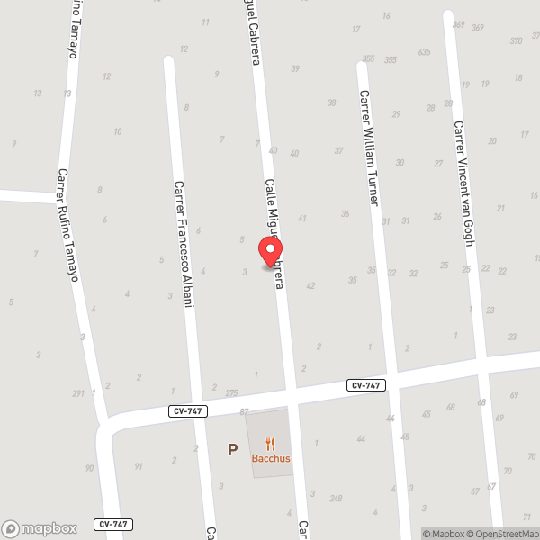 Map of Bacchus Restaurant