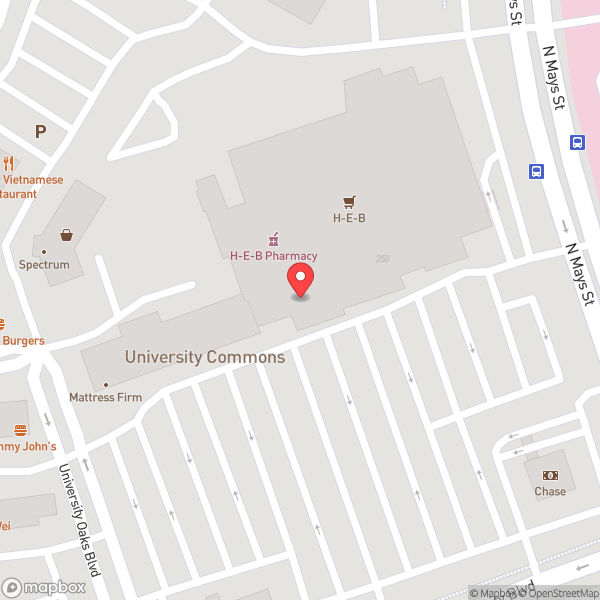 Map of H-E-B