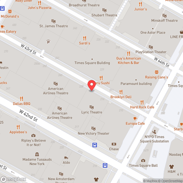 Map of Aladdin @ New Amsterdam Theatre