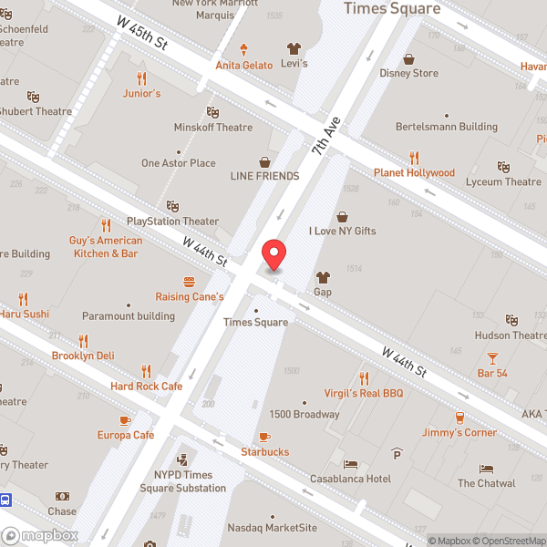 Map of Times Square