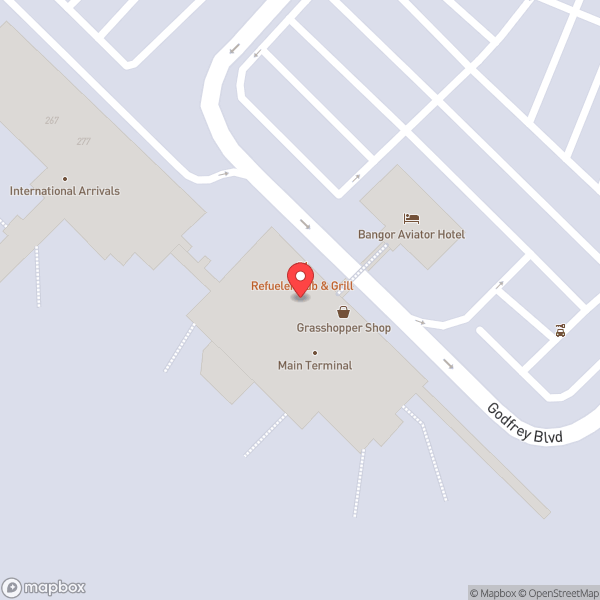 Map of Bangor International Airport (BGR)
