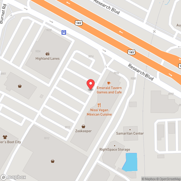 Map of Emerald Tavern Games and Cafe