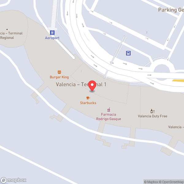 Map of Valencia Airport (VLC) (Aeroport de València)