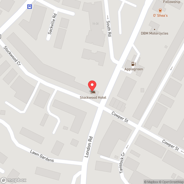 Map of Stockwood Hotel