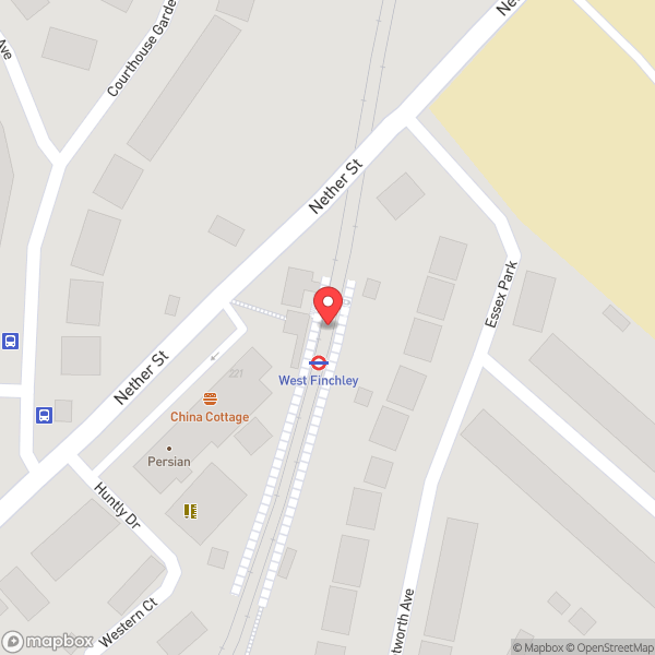 Map of West Finchley London Underground Station