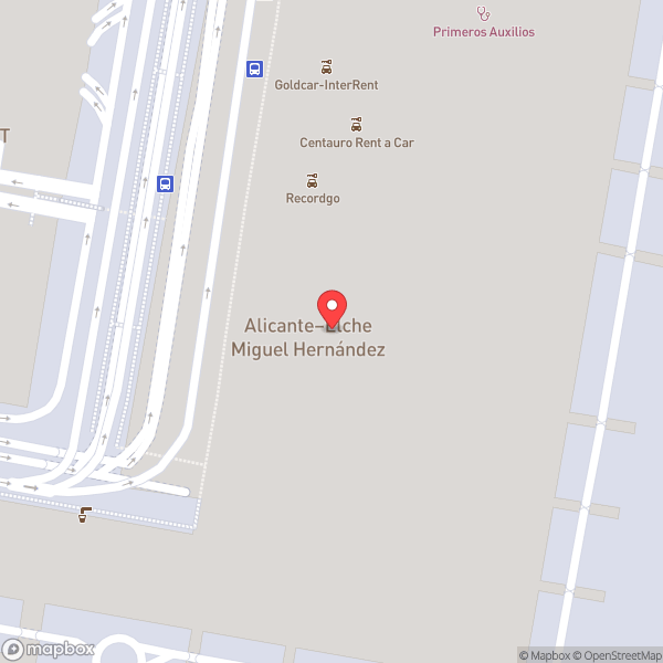 Map of Alicante-Elche Airport (ALC) (Aeroport d'Alacant-Elx)