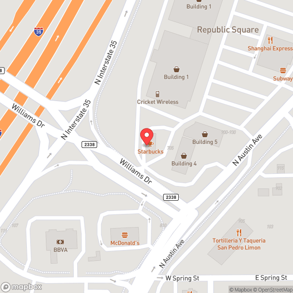 Map of Starbucks