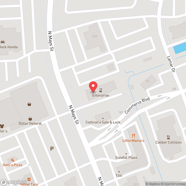 Map of Enterprise Rent-A-Car