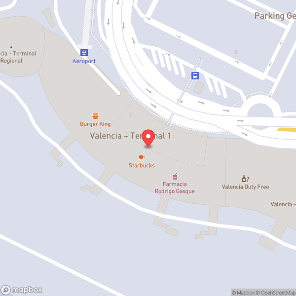 Map of Valencia Airport (VLC) (Aeroport de València)
