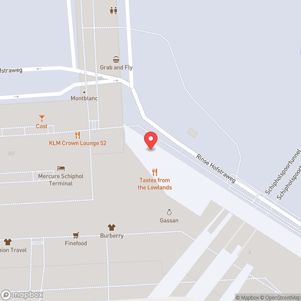 Map of KLM Crown Lounge (Non-Schengen)