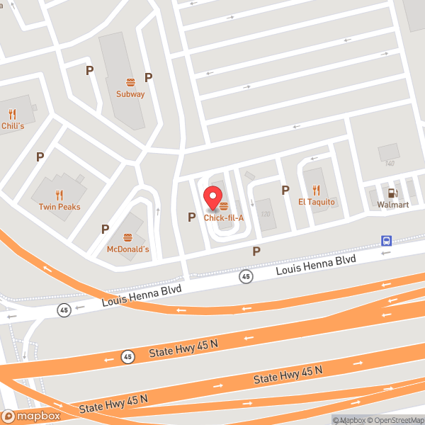 Map of Chick-fil-A