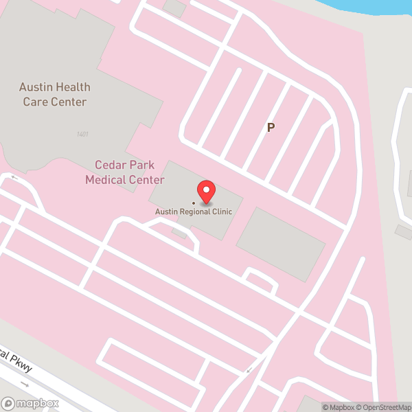 Map of Austin Regional Clinic: Cedar Park Medical Plaza