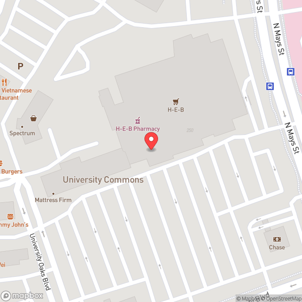 Map of H-E-B