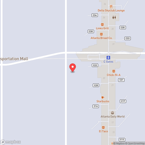 Map of Hartsfield-Jackson Atlanta International Airport (ATL)
