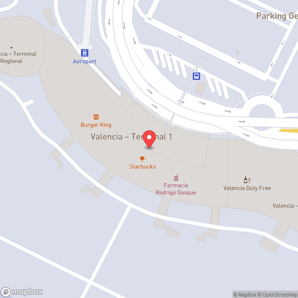 Map of Valencia Airport (VLC) (Aeroport de València)