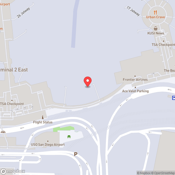 Map of San Diego International Airport (SAN)