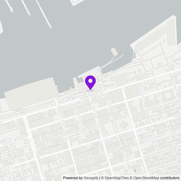 Map of Galveston, TX