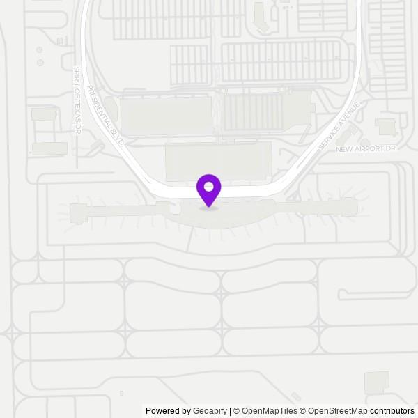 Map of Austin Bergstrom International Airport (AUS)