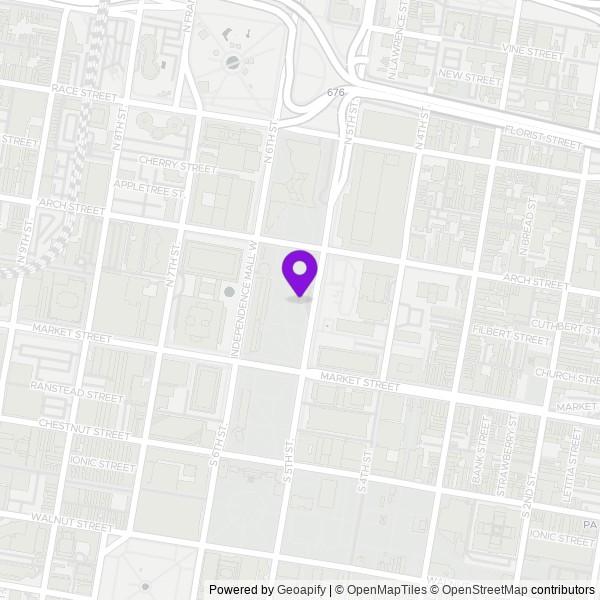 Map of Independence Mall Cafe